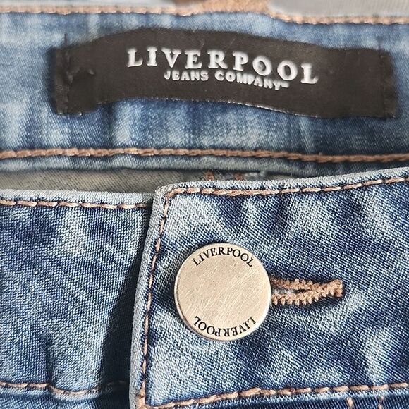 Liverpool bootcut denim jeans, good condition,  no size tags, fits like 8 - Picture 4 of 8